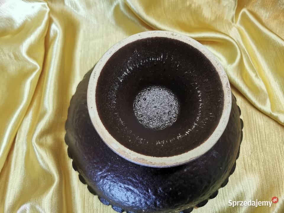 Patera na nodze ceramika lata 60 Lublin