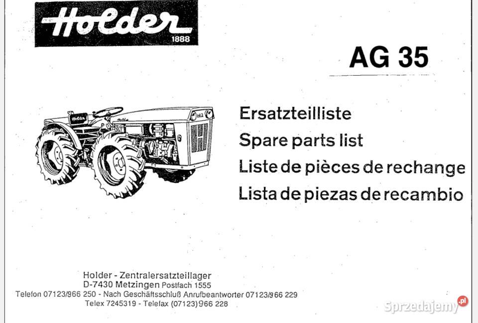 Holder A62 A65 C65 P70 P70A A55 AG35 katalog Kielce