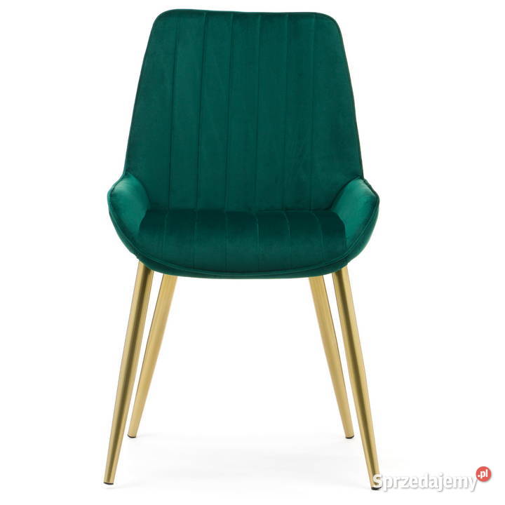 Krzesło Luca Butelkowa Zieleń Złote Nogi Wysyłka Meble Tarchały Małe