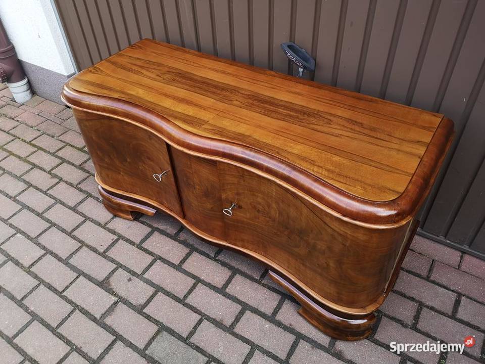 Komoda Niska ARTDECO Orzech RTV 135 Stara Antyk Swarzędz