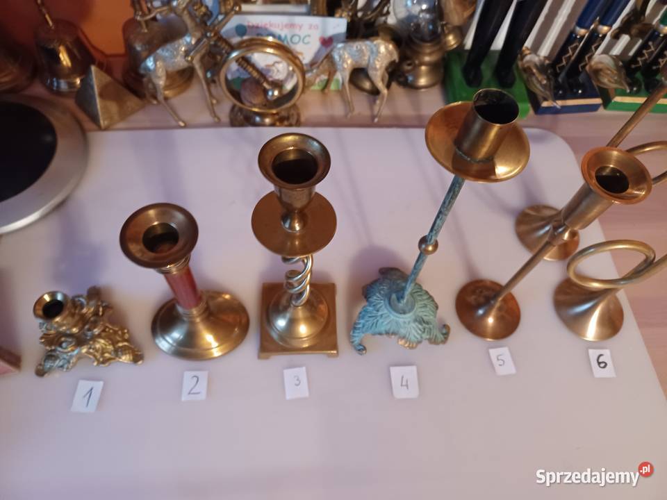 Mosiężne świecznik Wyprzedaż kolekcji