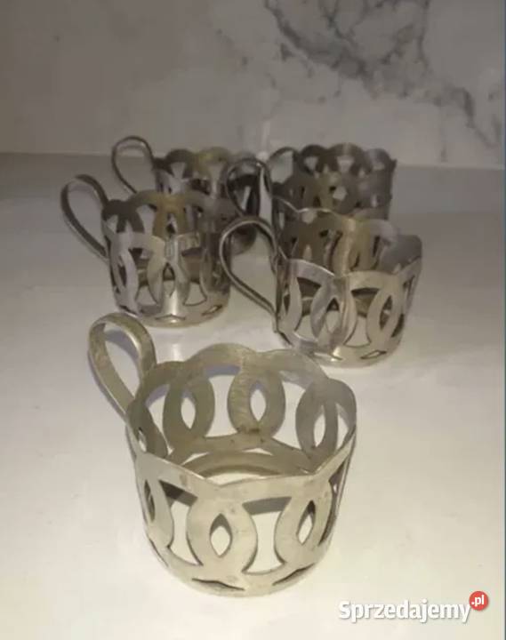 Uchwyty do szklanek z lat PRLu Łódź