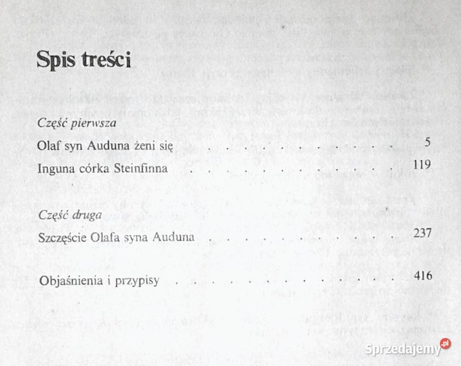 Olaf syn Auduna Tom 12 Sigrid Undset sprzedam