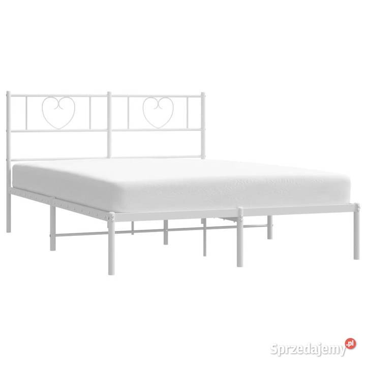 Łóżko Metalowe Białe Rama Łóżka Ze Stelażem 90cm mazowieckie