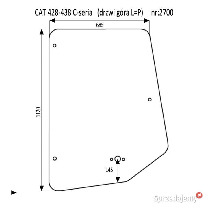 SZYBA DRZWI CAT 416C 428C 426C 428C 438C