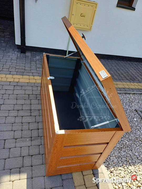 Skrzynia ogrodowa metalowa kufer 150x60x70 złoty Pozostałe Brzesko