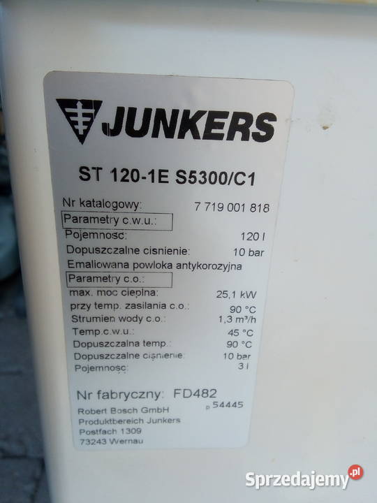 piec Gazowy Junkers z zasobnikiem Poznań