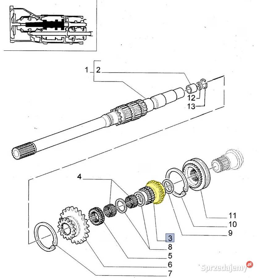 Koło zębate wałka sprzęgła Case Holland 5160661 Białystok