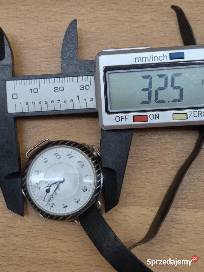 Antyczny Srebrny Trench Watch NIEL HF Huguenin Chorzów