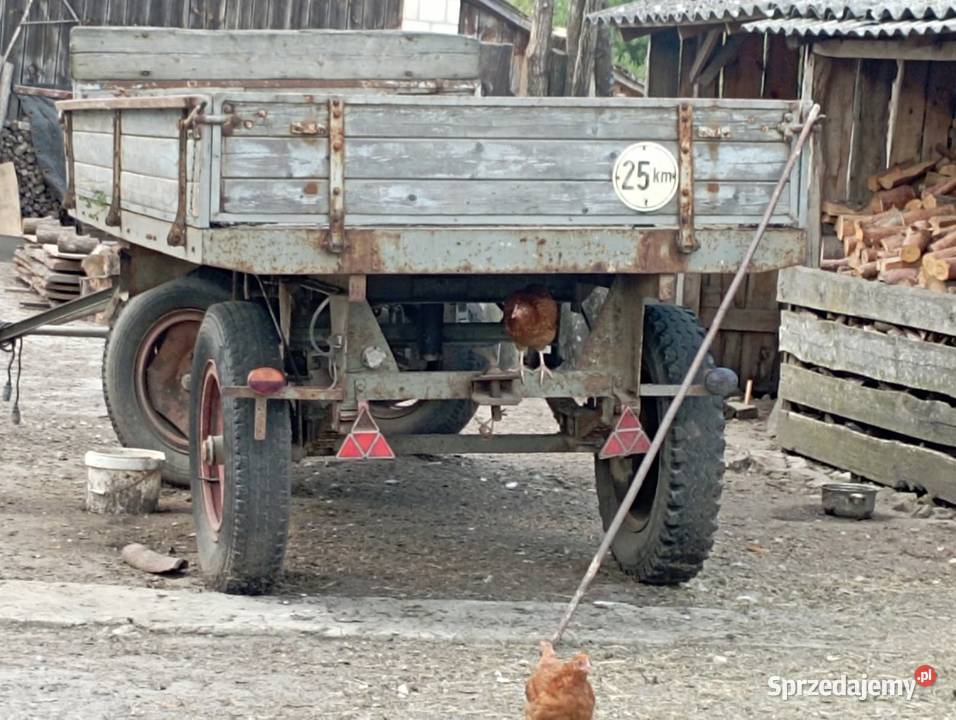 Przyczepa wóz rolnicza z wywrotem nieuszkodzony Ruda Wołoska