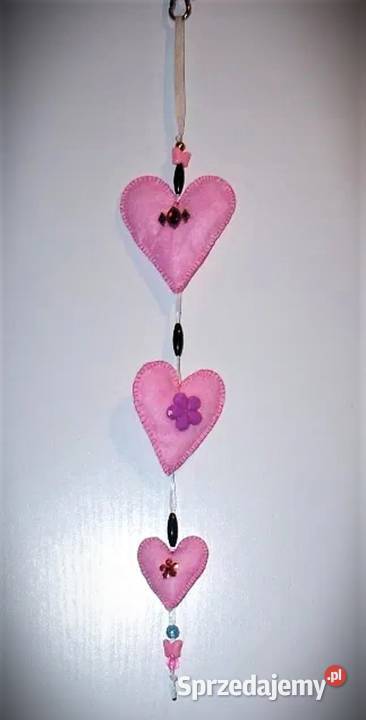 Serduszka ozdobne zawieszki rękodzieło lubelskie Lublin sprzedam