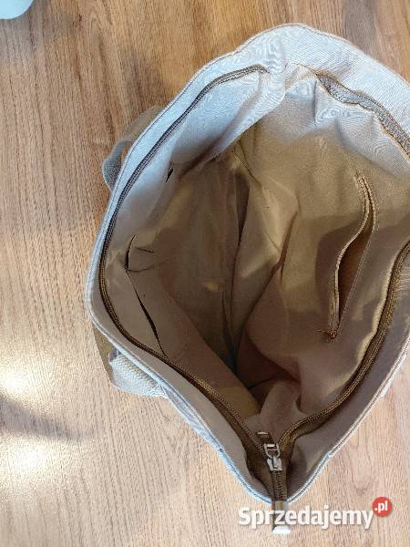 Nowa duża torba beżowa pojemna lekka wygodna Warszawa sprzedam