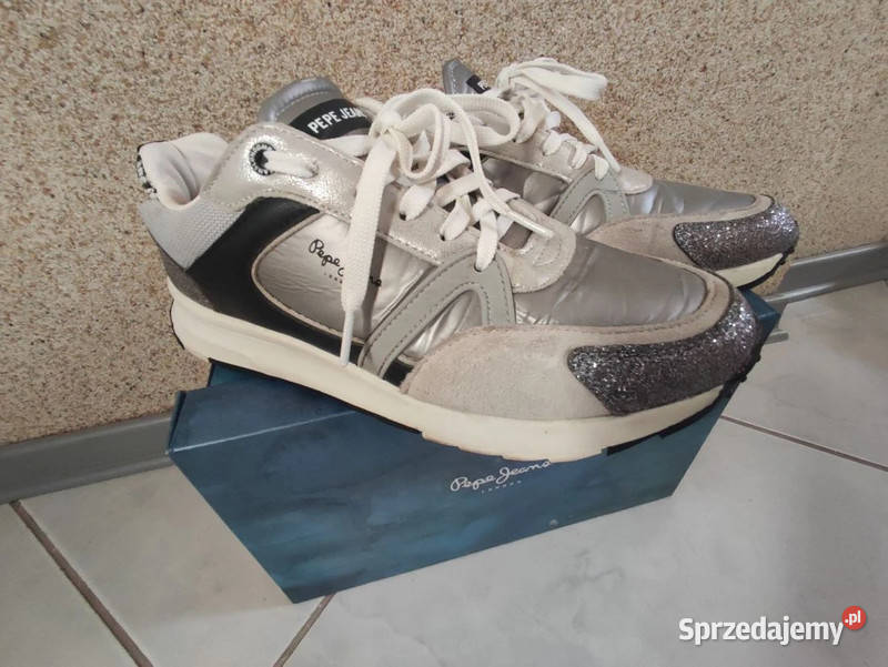 Pepe Jeans london sneakersy sportowe metaliczne