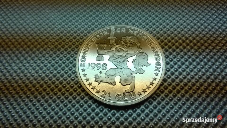 moneta Holandia 2 ECU 1998 Willem Drees Warszawa