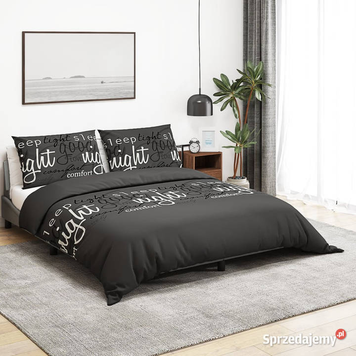 Zestaw pościeli czarny 260x220 bawełna WM136536 Warszawa