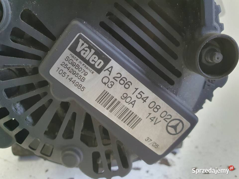 ALTERNATOR Mercedes W169 17 8V A2661540802 90A Chełm