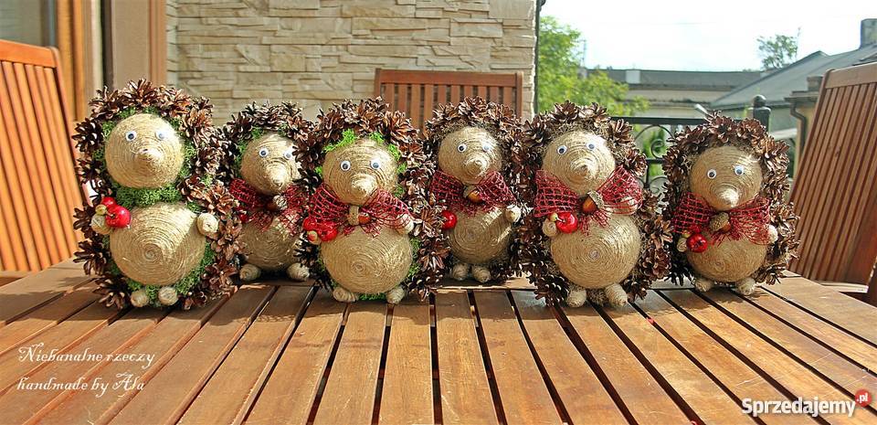 Jeż z szyszek jeż jeżyk prezent dekoracja jesień