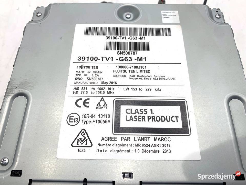 RADIO HONDA CIVIC IX 3V100TV1G63M1 ODTWARZACZ