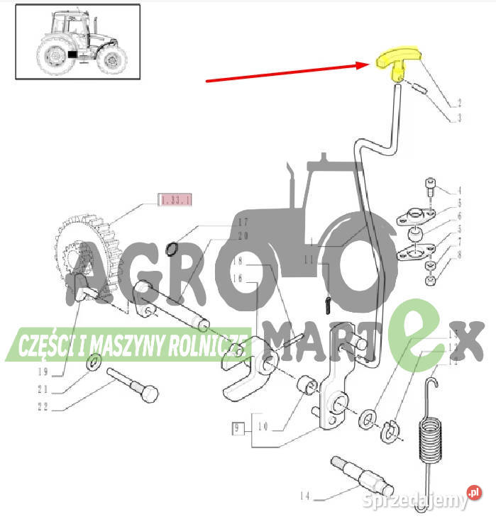 5112229 5091750 UCHWYT KORBY CNH dolnośląskie Wichrów