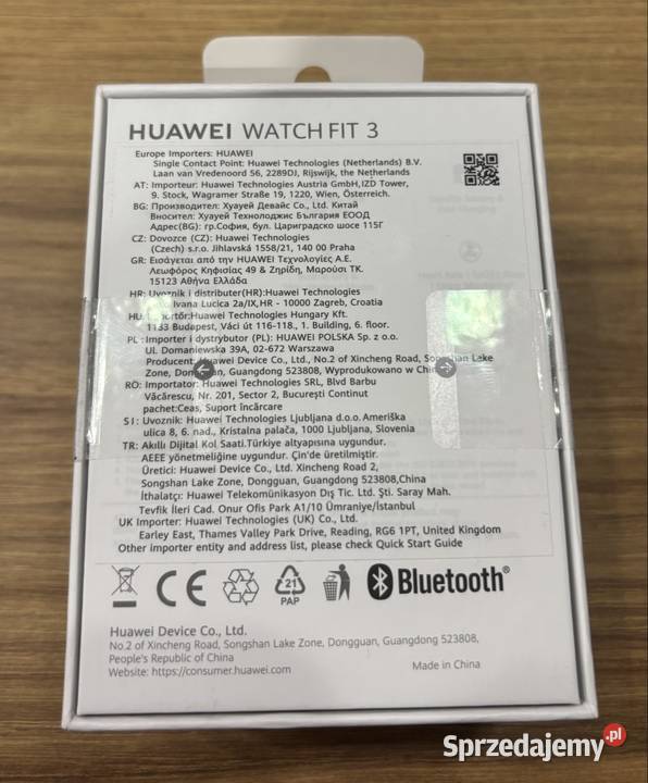 Zegarek smartwatch Huawei Watch Fit 3 Grey Pozostałe Nowogard