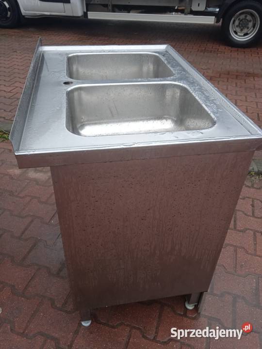 Stół z 2 zlewami drzwi skrzydłowe 90x60x85 Wrocław