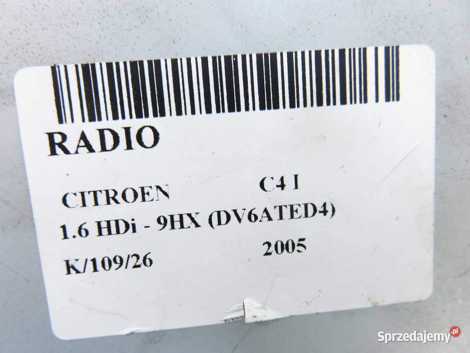 RADIO CITROEN C4 I 9666393777