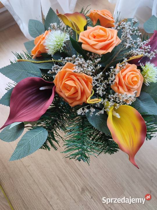 Kompozycja kwiatowa na grób z kwiatów kompozycja sprzedam