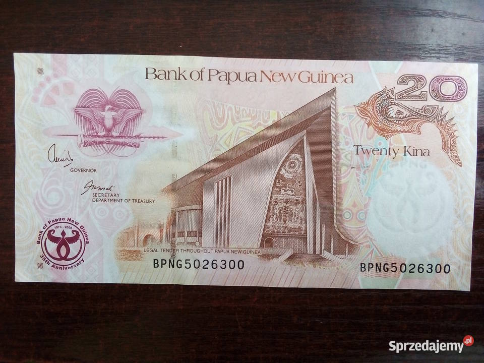 Banknot 20 kina Papua Nowa Gwinea Płońsk