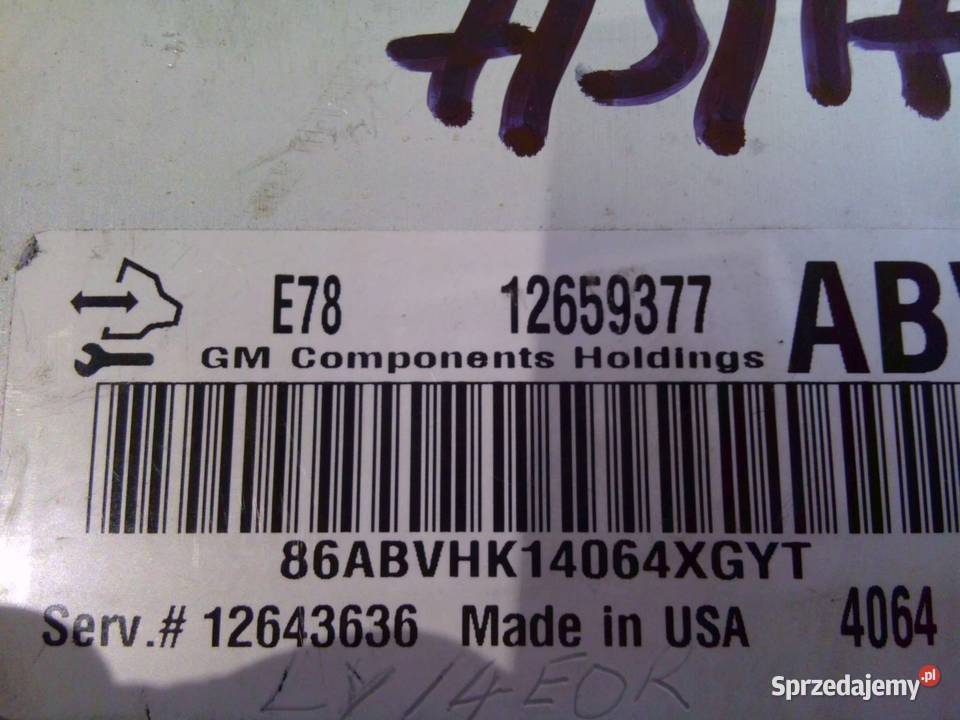 MOKKA A 14r komputer sterownik silnika 12659377 Kielce