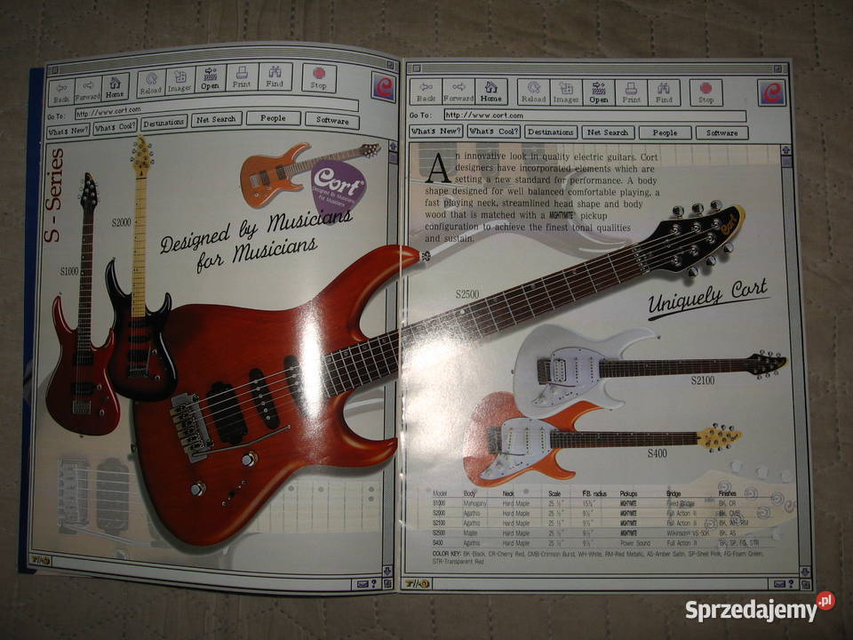Cort Electric Guitars and Basses 1998 Catalog pomorskie Kępice