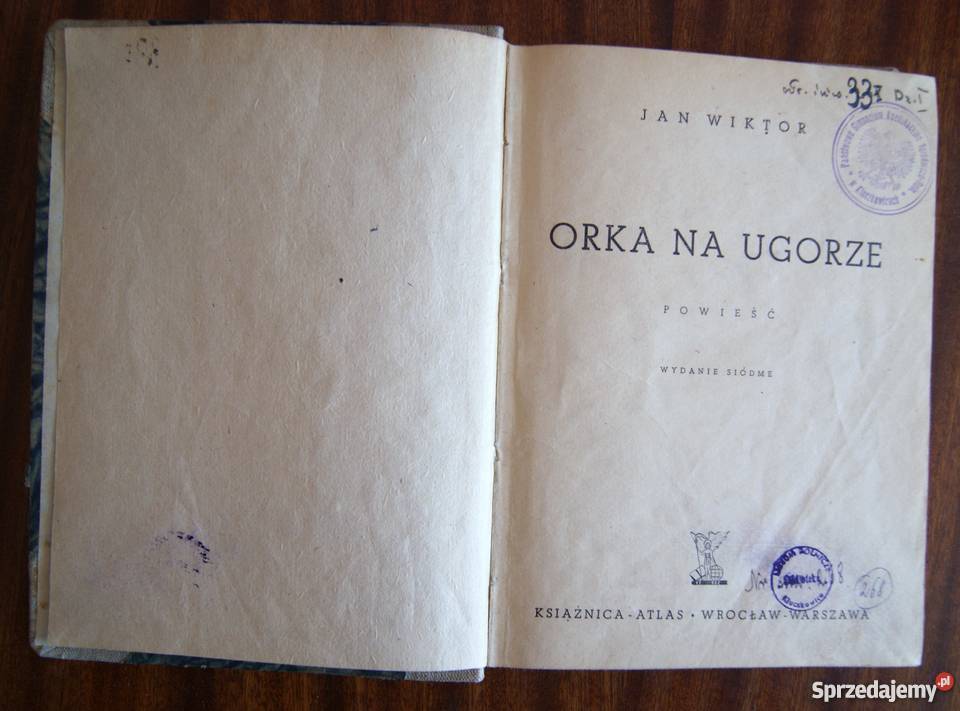 Jan Wiktor Orka na ugorze 1947 Rok wydania 1947 Parczew