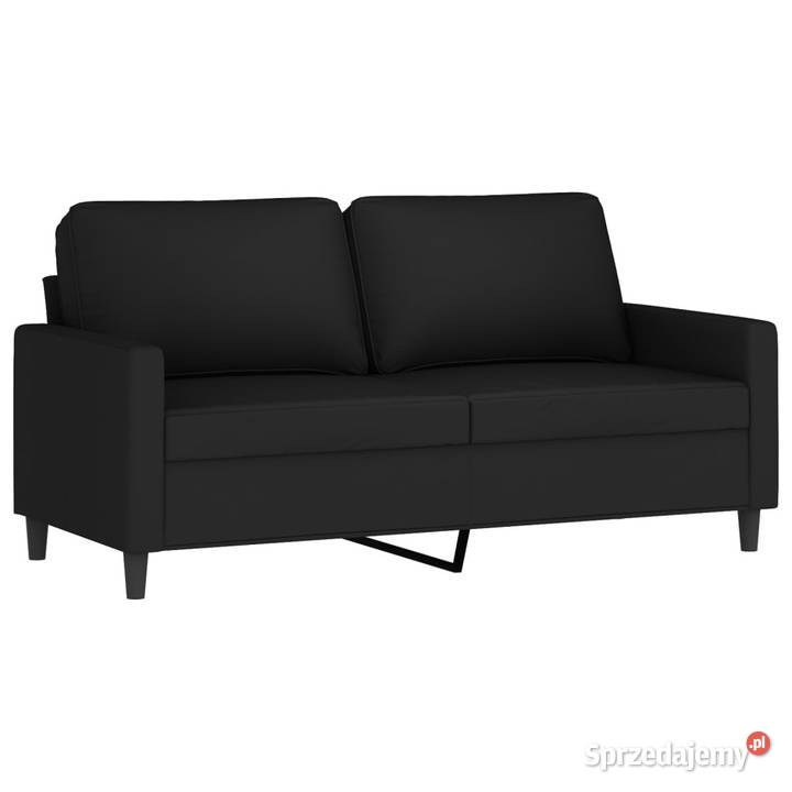 Sofa 2osobowa czarna 140 tapicerowana aksamitem Warszawa