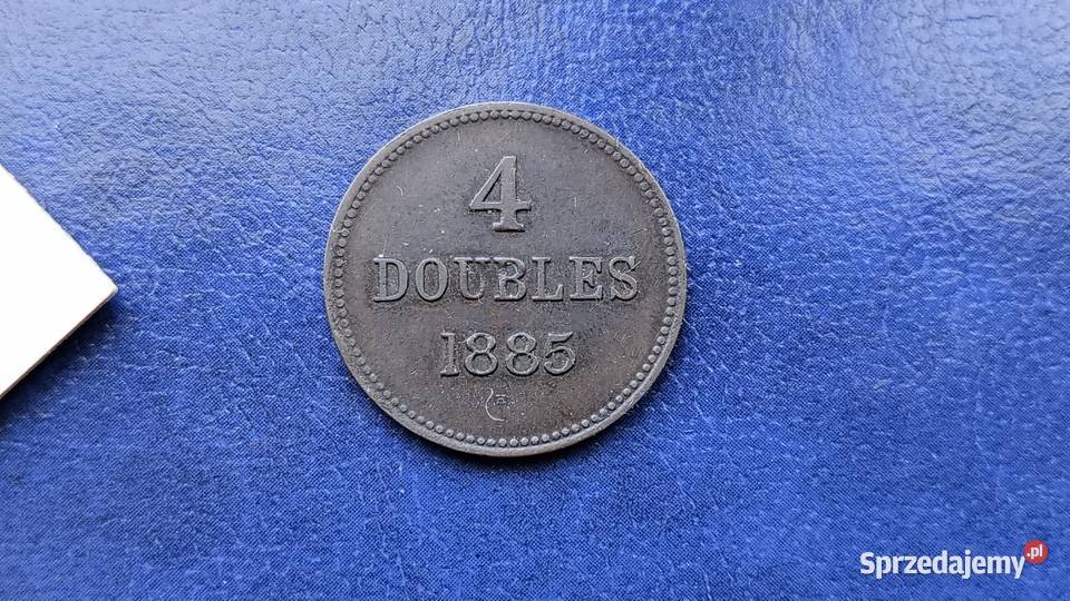 Stare monety 4 doubles 1885 Guernsey podkarpackie Lesko