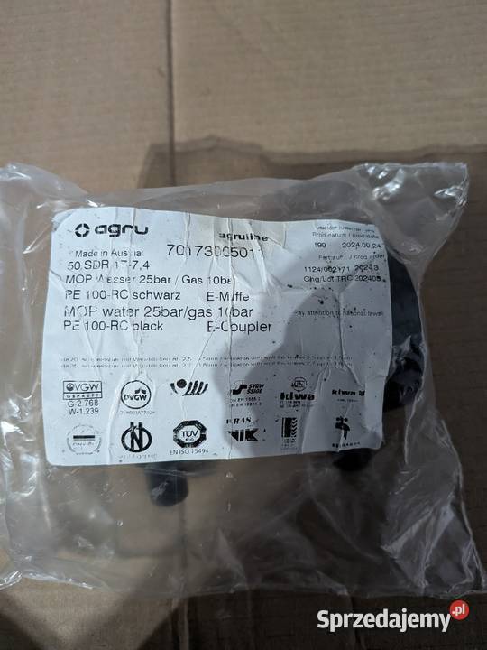 PE MUFA ZŁĄCZKA ELEKTROOPOROWA 50MM PE100 Komańcza