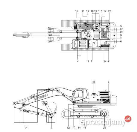 Hyundai R480LC9S koparka instrukcja obsługi DTR Kielce