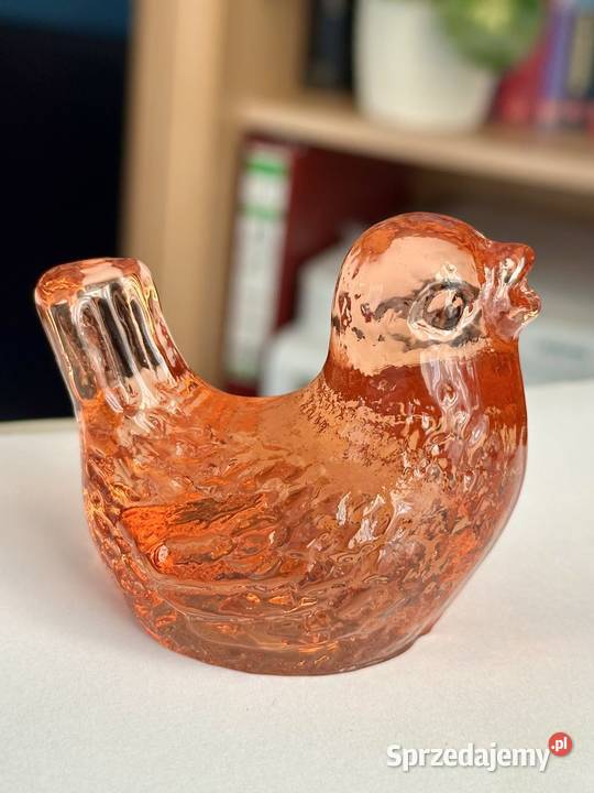 Przycisk do papieru Bohemia szkło rozalinowe Porcelana i szkło Warszawa