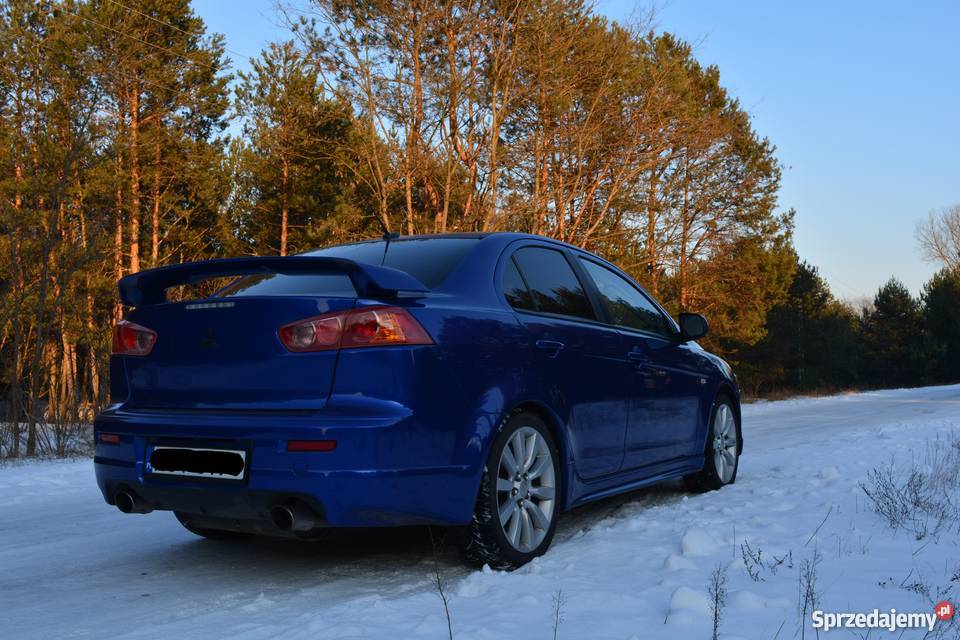 Mitsubishi Lancer X 2008r 20B sedan niebieski Grębów