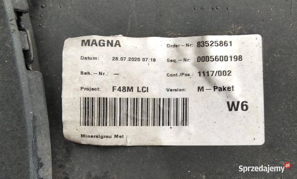 BMW X1 F48 LIFT M PAKIET ZDERZAK TYŁ