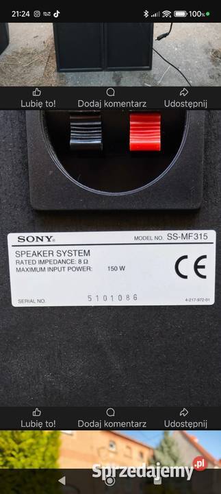 Kolumny Sony wzmacniacz lubuskie Żary