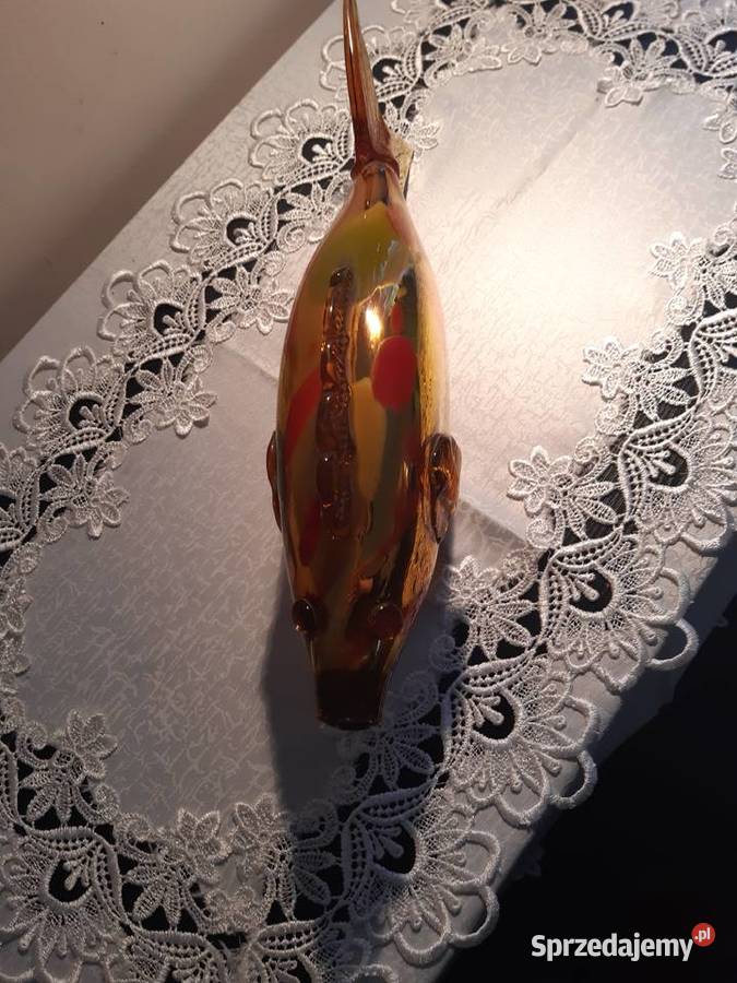 Szklana Ryba z czasów PRL na telewizor wielkopolskie Smolice