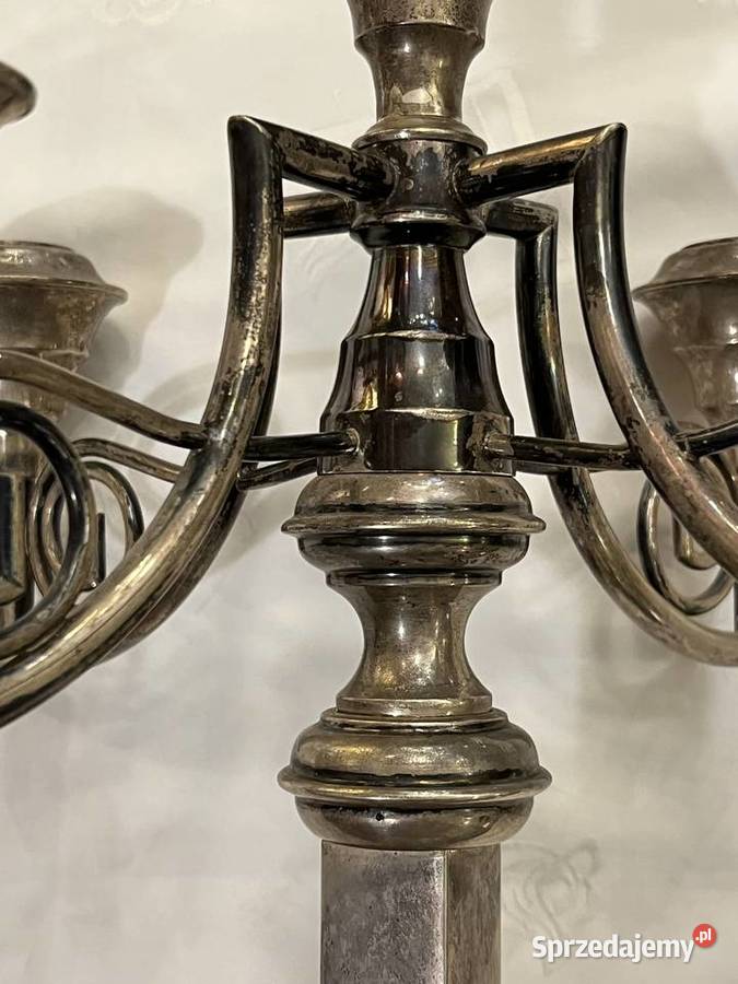 Świecznik Kandelabr z krakowskiego srebra Kraków sprzedam