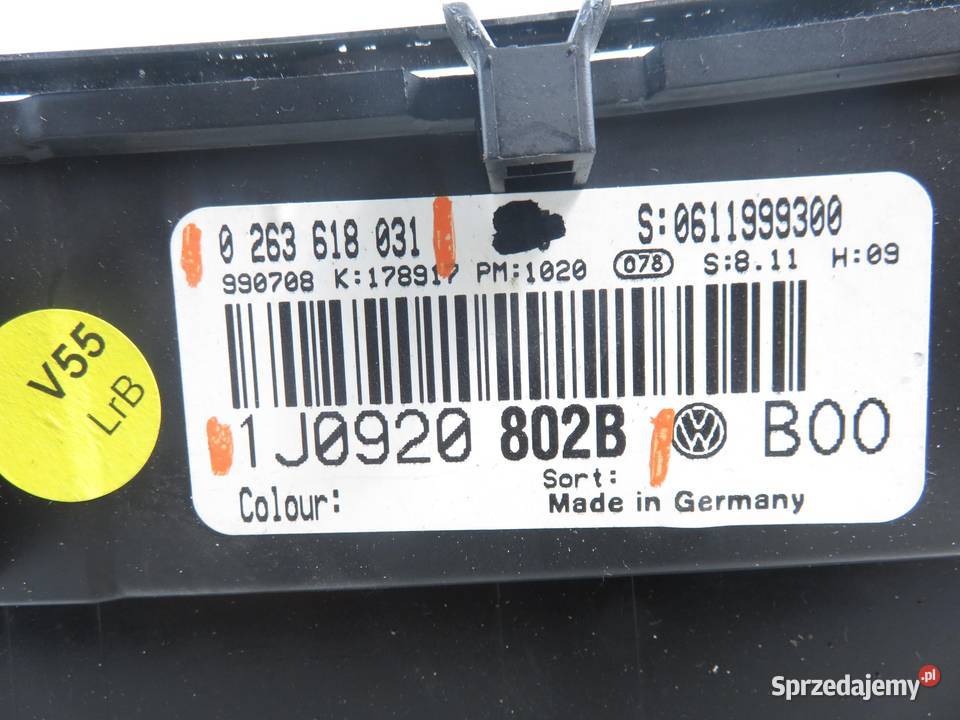 LICZNIK VW BORA 20 1J0920802B 0263618031 sprzedam