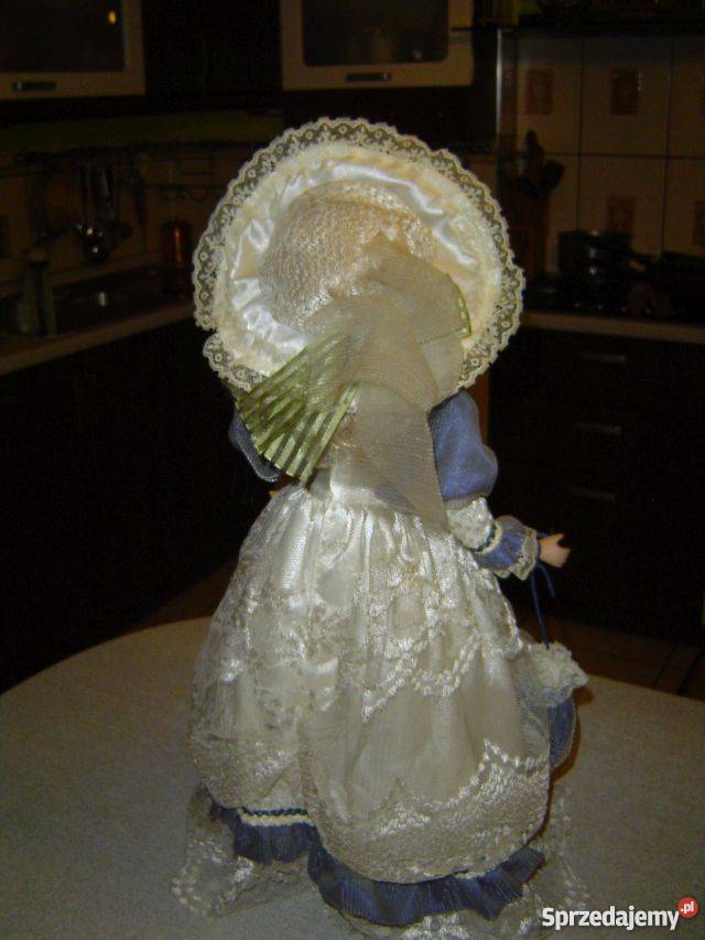 piękna lalka porcelanowa dama z wachlarzem Gorzów Wielkopolski