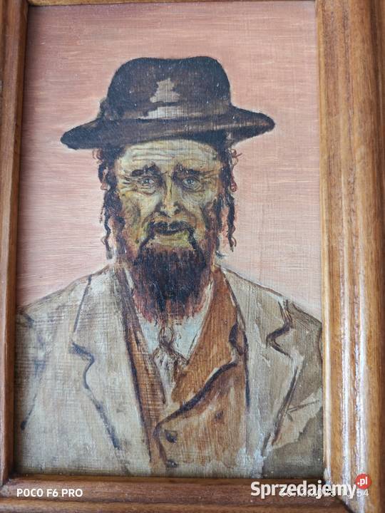 ObrazŻydIzraelitaportret w ramie unikat