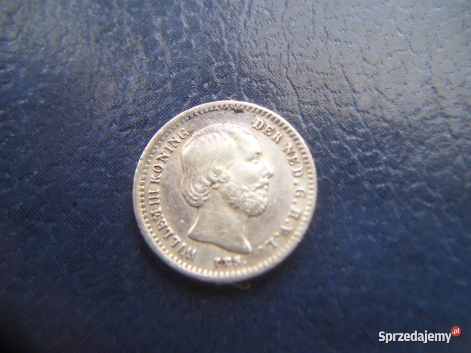 Stare monety 5 cents 1863 Holandia srebro