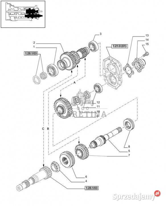 Holland T6010 T6070 Koło zębate 38 teeth wielkopolskie Jastrzębniki