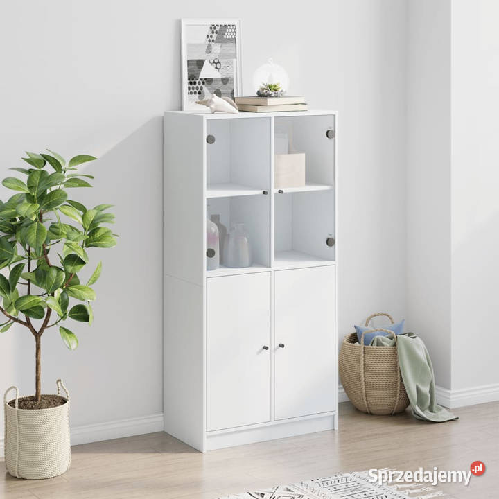 Szafka z drzwiczkami biała 68x37x142 WM3295864 Warszawa