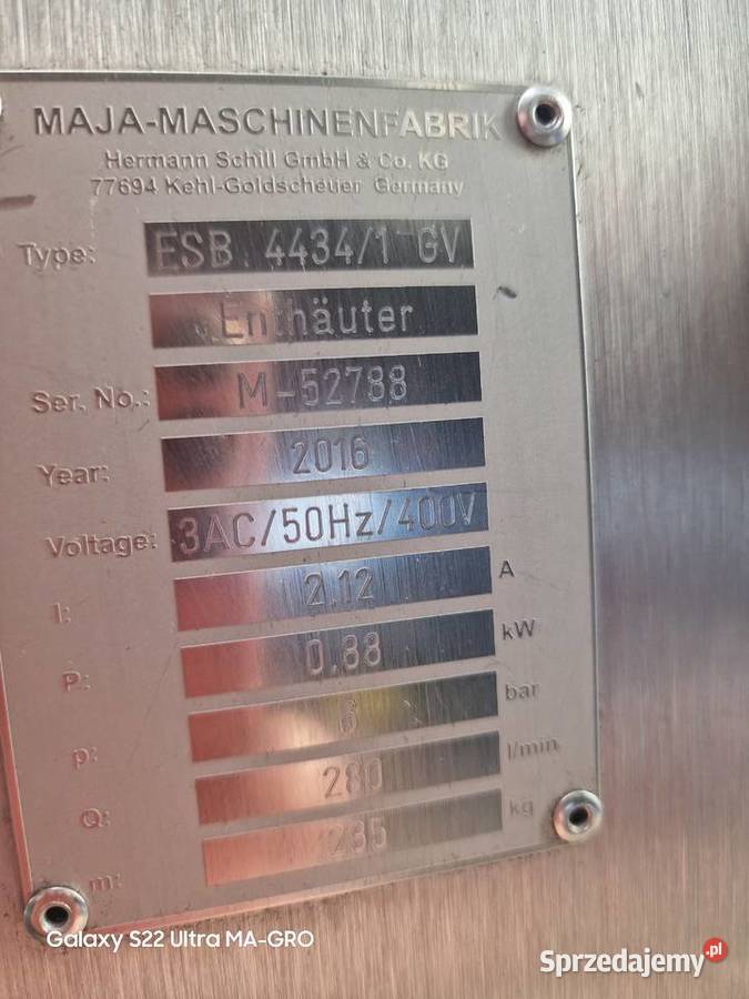 Skórowaczka do drobiu Maja ESB44341 GV