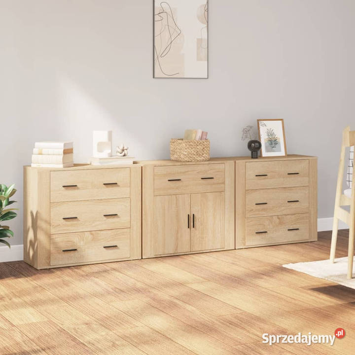 Szafki 3 dąb sonoma materiał drewnopochodny mazowieckie Warszawa