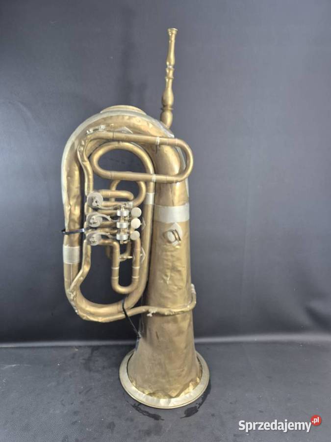 stary mosiężny instrument dęty blaszany Poddębice